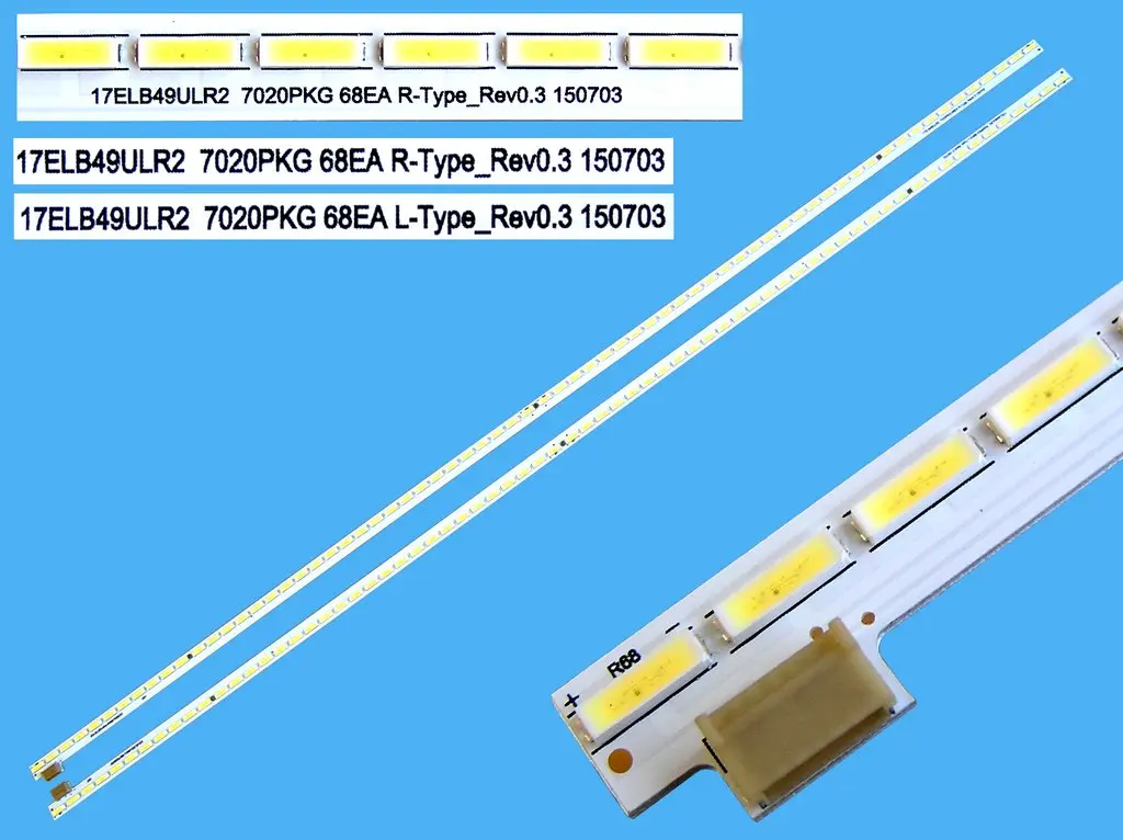 LED podsvit EDGE 538mm sada Vestel celkem 2 kusy / LED Backlight edge 538mm - 68 LED BN96-45952A - 17ELB49ULR2 7020PKG68EA