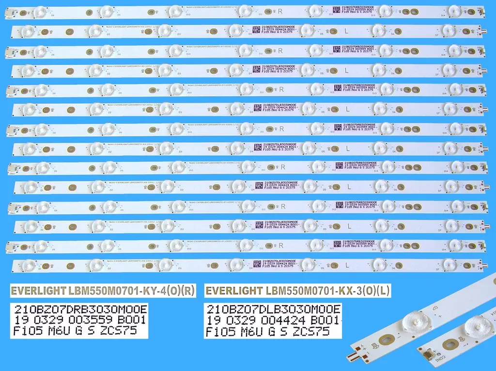 LED podsvit sada Philips 705TLB55B3030M00E celkem 14 pásků / DLED TOTAL ARRAY LBM550M0701 / 20BZ07DLB3030 + 20BZDRB3030