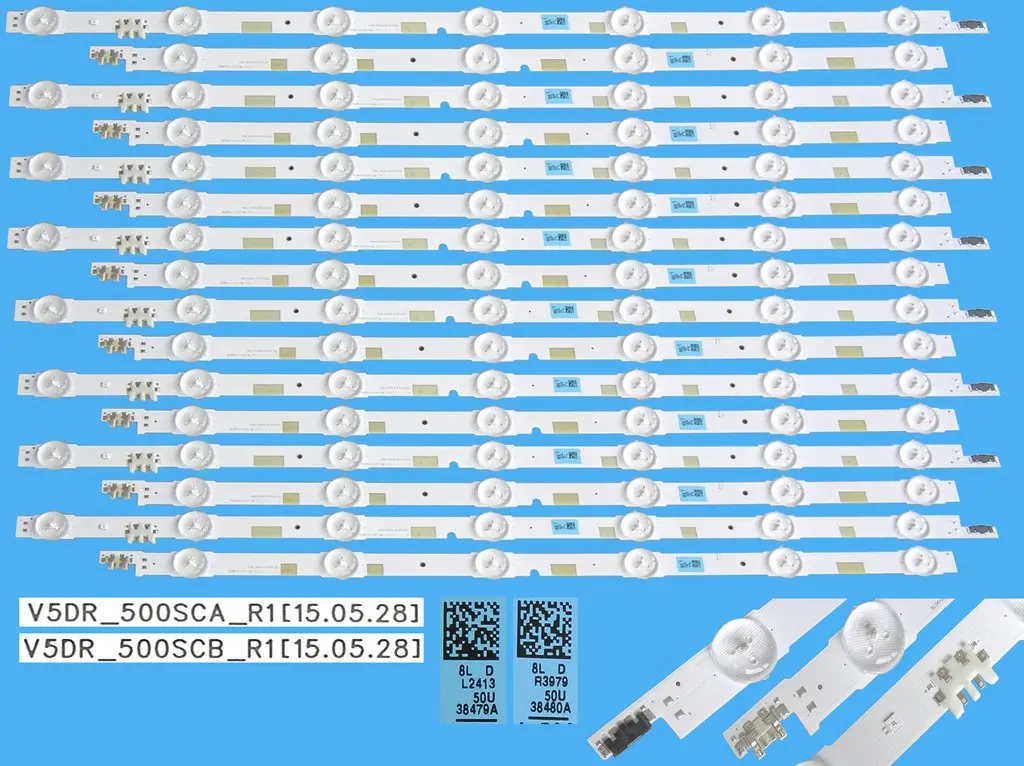 LED podsvit sada Samsung celkem 16 pásků 8L + 8R, 13LED BN96-38479A + BN96-38480A / LED Backlight 1025mm - 13 D-LED BN9638479A + BN9638480A / V5DR-500SC
