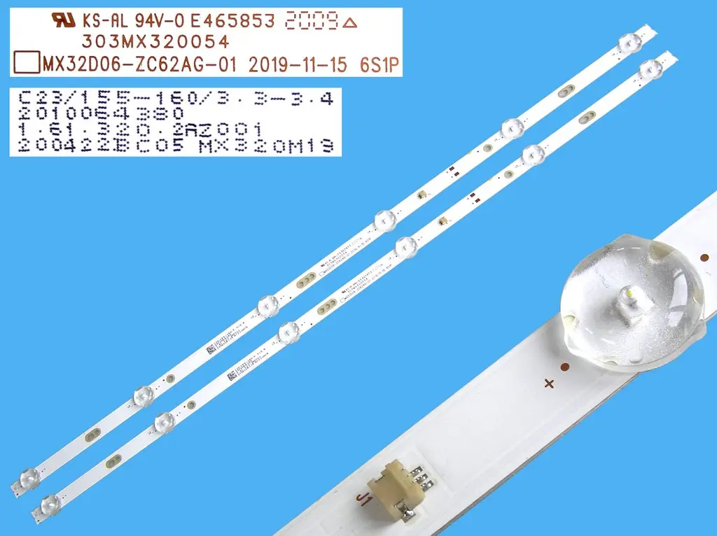 LED podsvit sada TV32" - H celkem 2 pásky 580mm / DLED TOTAL ARRAY MX32D06-ZC62AG-01, 303MX320054, MX320M19