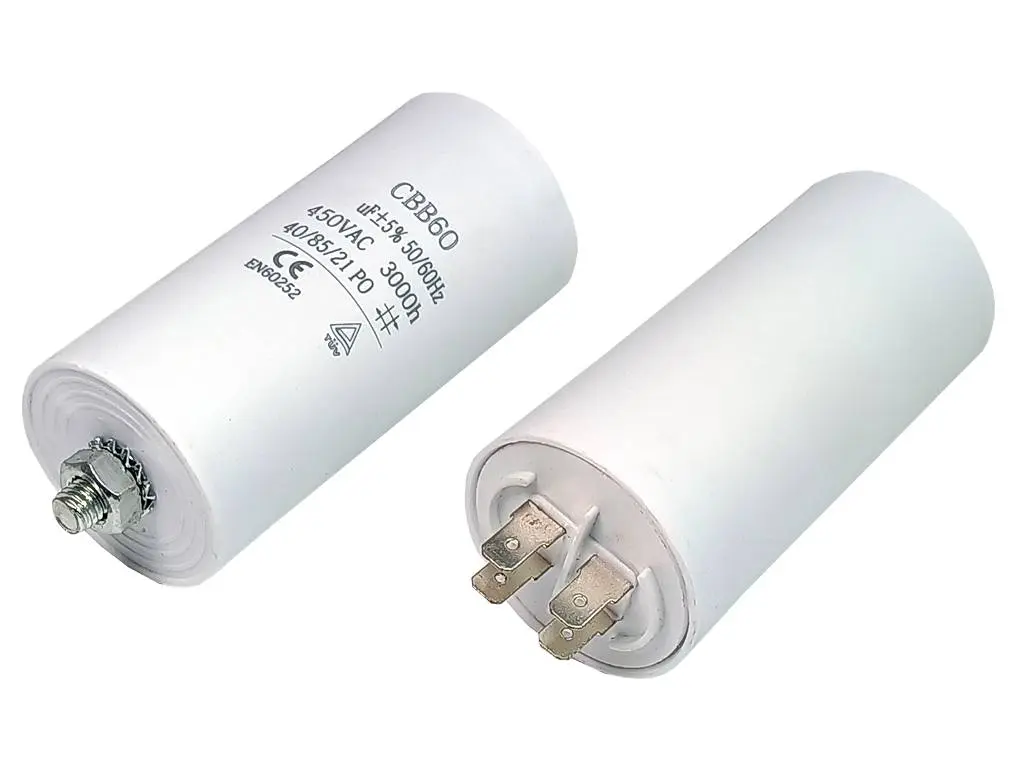 Rozběhový kondenzátor 30.0 uF ( 30uf ) 450V 50/60Hz CBB60 SKL, konektory faston 6.3mm, motorový běhový kondenzátor