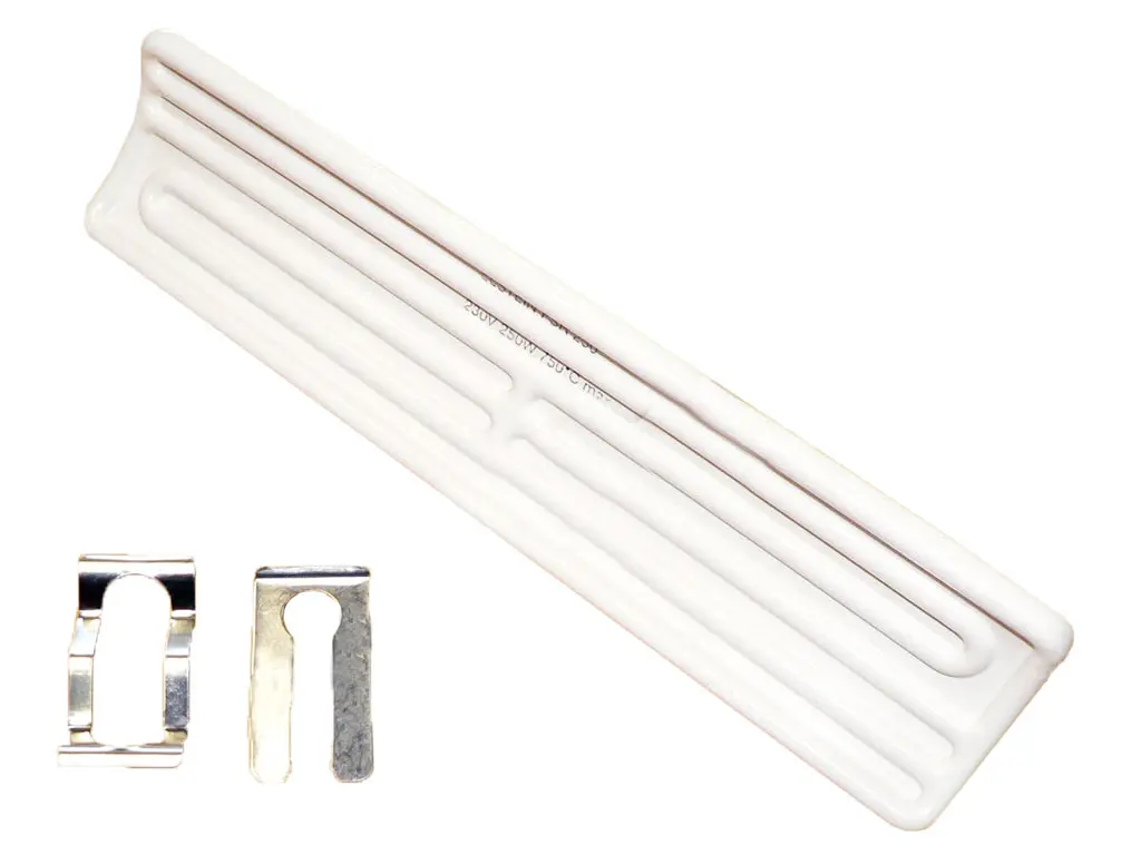 Zářič korýtkový 250 W glazura 245x60mm, keramický deskový infrazářič