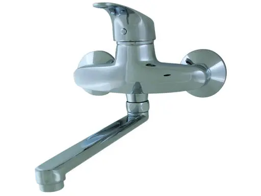 TOP 1246/10 - Dřezová nástěnná baterie s ramínkem "R", rozteč 100 mm