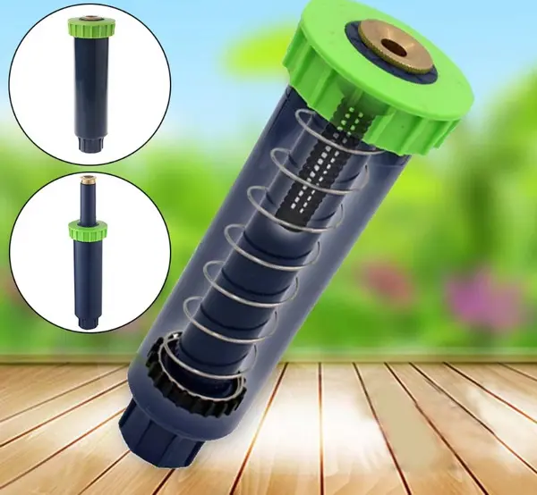 Výsuvný postřikovač s mosaznou tryskou 360° výsuv 10 cm