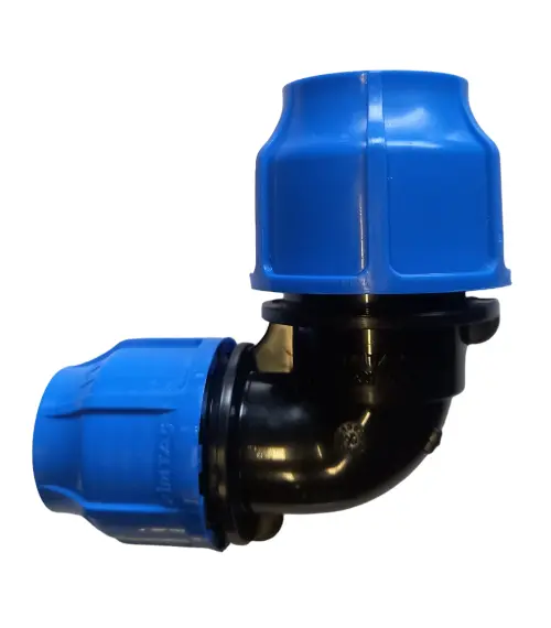 PE Redukované koleno 90° 63x50mm, svěrná spojka na polyetylen