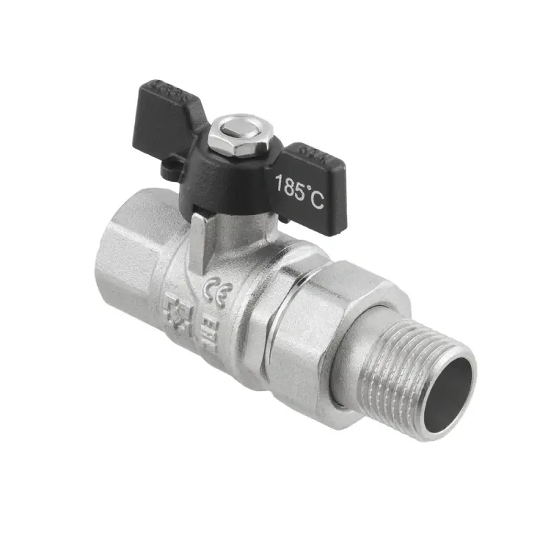Kulový kohout s rozebíratelným šroubením přímý 1/2" PN50 s ucpávkou