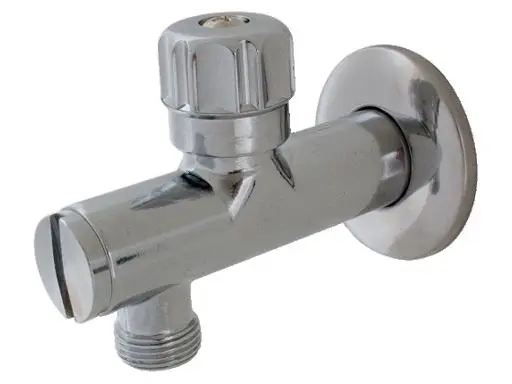Ventil rohový 3/8"x1/2" vřetýnkový s filtrem a růžicí