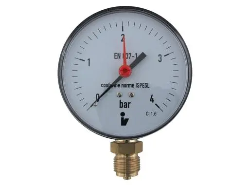 Tlakoměr 0- 4bar, DN100- 1/2", spodní vývod