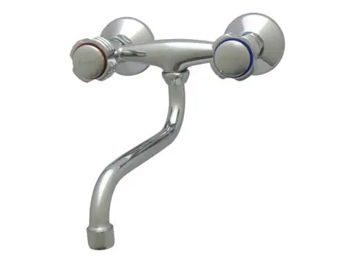 PA 240 - Dřezová nástěnná baterie s ramínkem "S", rozteč 150 mm