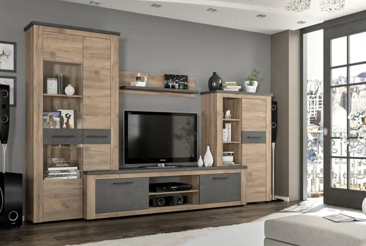 Casarredo Obývací stěna GRANIERI dub tabaco/matera