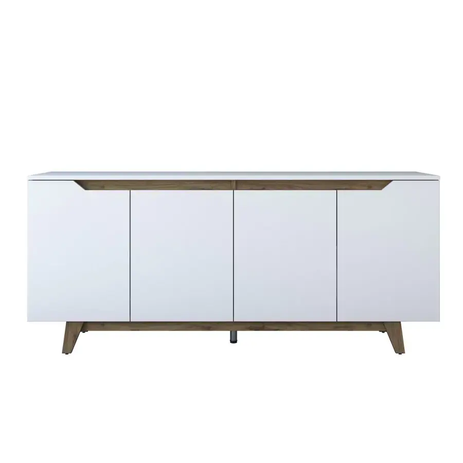 Casarredo Komoda 4-dveřová LEVEN bílá/ořech