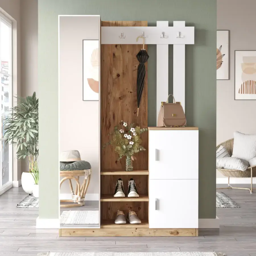 Casarredo Předsíňová sestava JUDSON, bílá / borovice