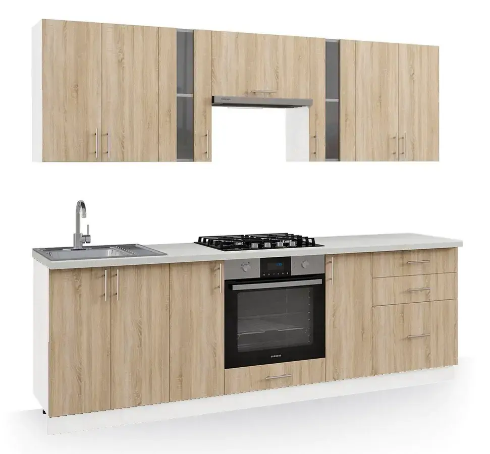 Casarredo Kuchyně FELIPE B 240 bílá/dub sonoma