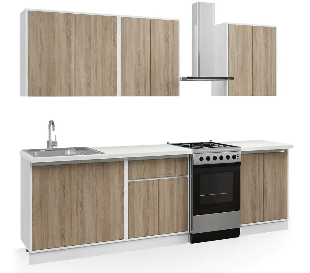 Casarredo Kuchyně NUEVA A 200 bílá/dub sonoma lanýž