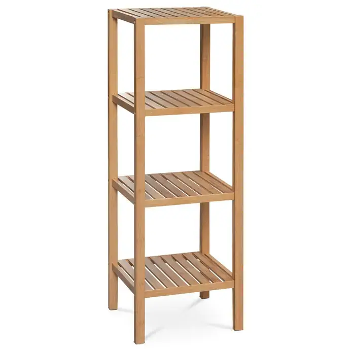Autronic REGÁL - 4-policový - z masivního bambusu - výška 110 cm, DR-011-4