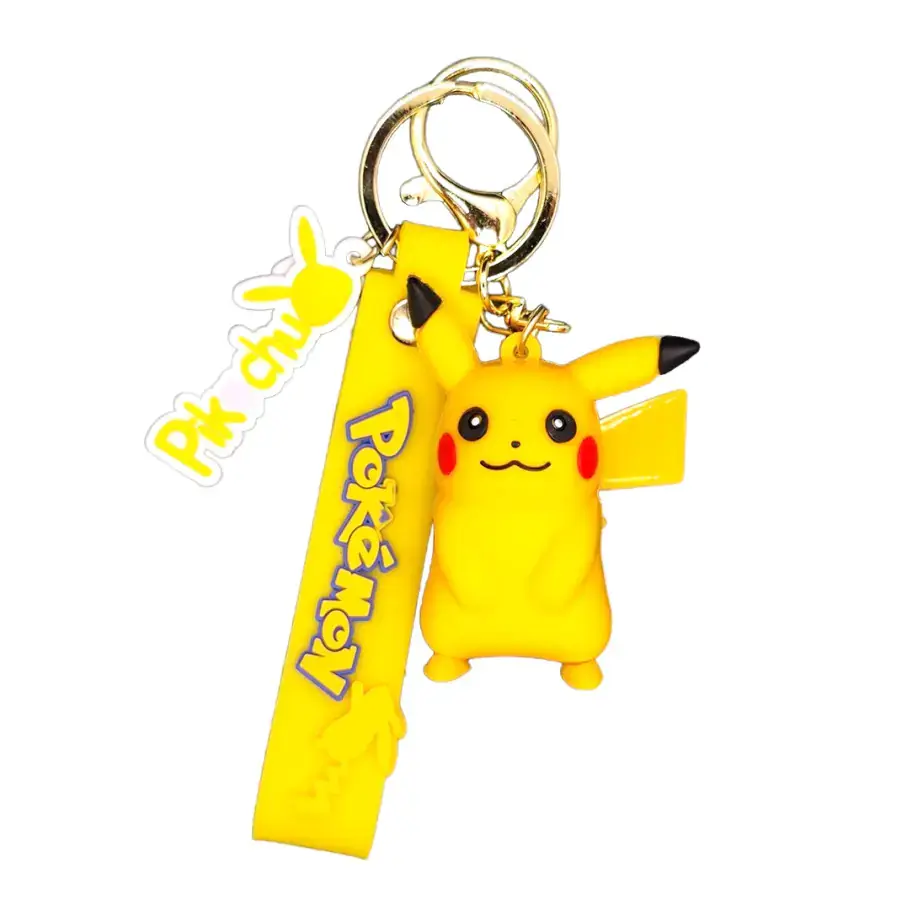 Bagito Dětská klíčenka Pokémon Pikachu s poutkem a karabinou