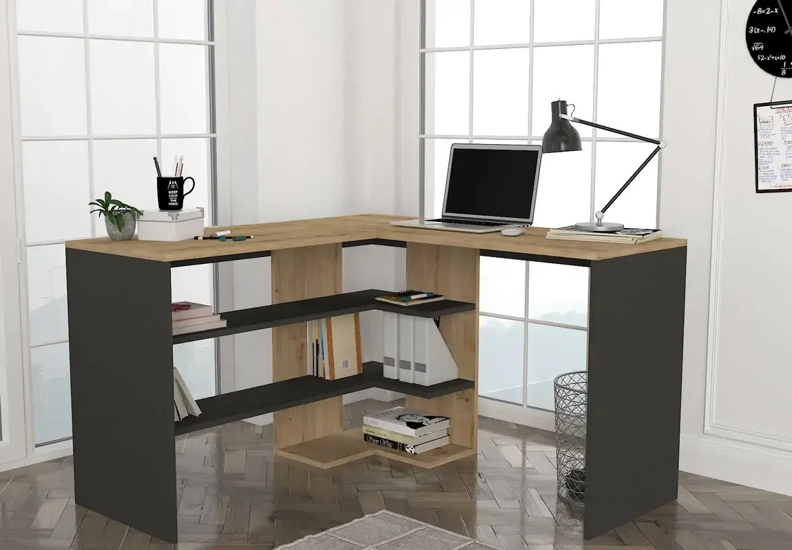 Casarredo Rohový stůl BONGA - sapphire/antracit
