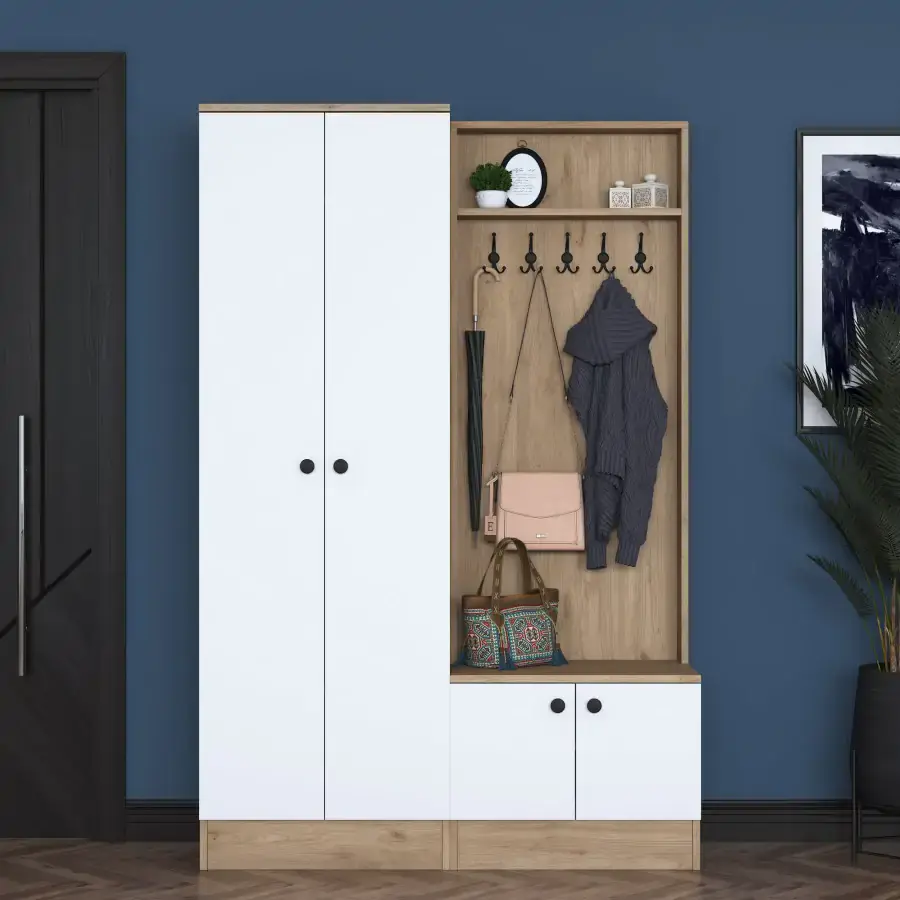 Casarredo Předsíňová stěna VIGONZA - ořech/bílá