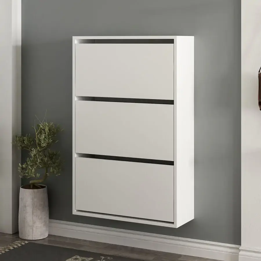 Casarredo Nástěnný botník Lupa 3 - bílá