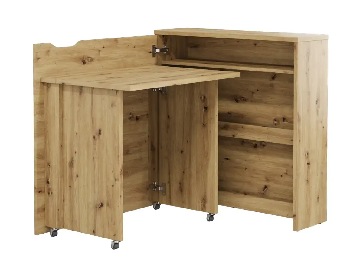 Casarredo Rozkládací psací stůl levý REBECCA -dub artisan