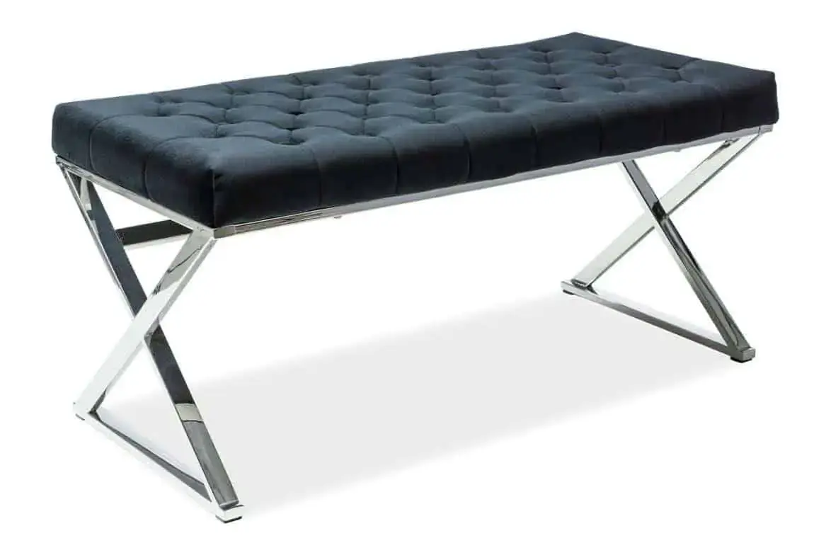 Casarredo Čalouněná lavice ONYX černá/chrom
