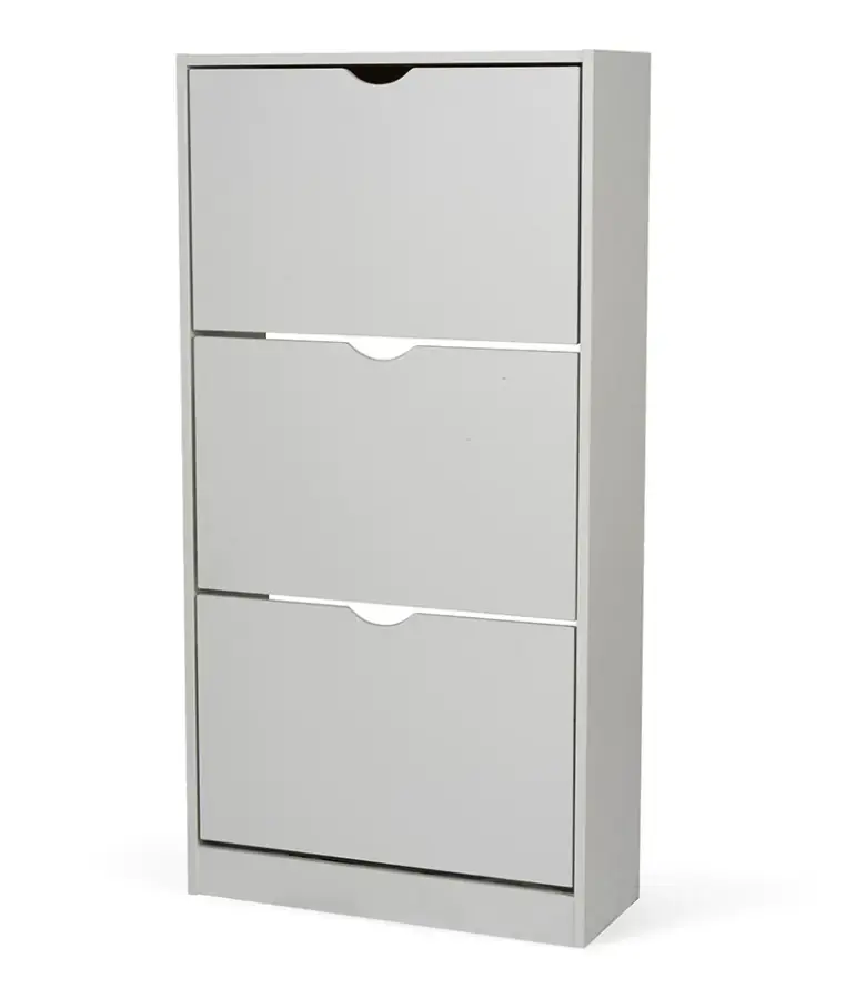 Výklopný botník POINT Slim 3, světle šedá