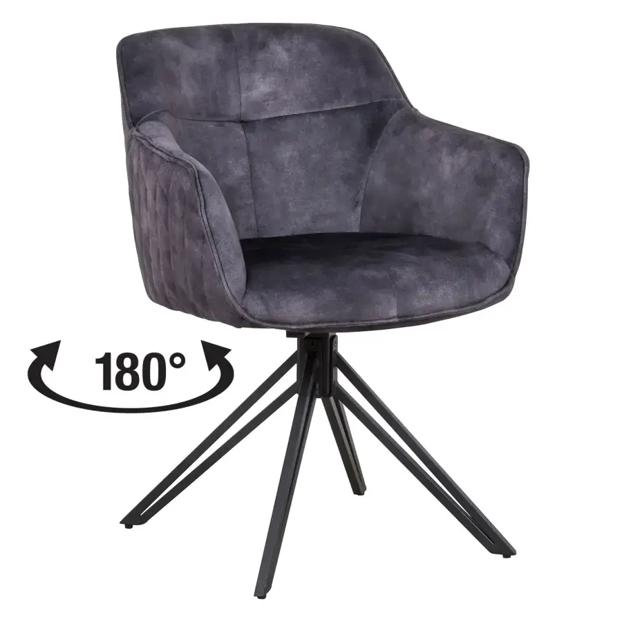 Idea Otočná jídelní židle SHERLOCK antracit