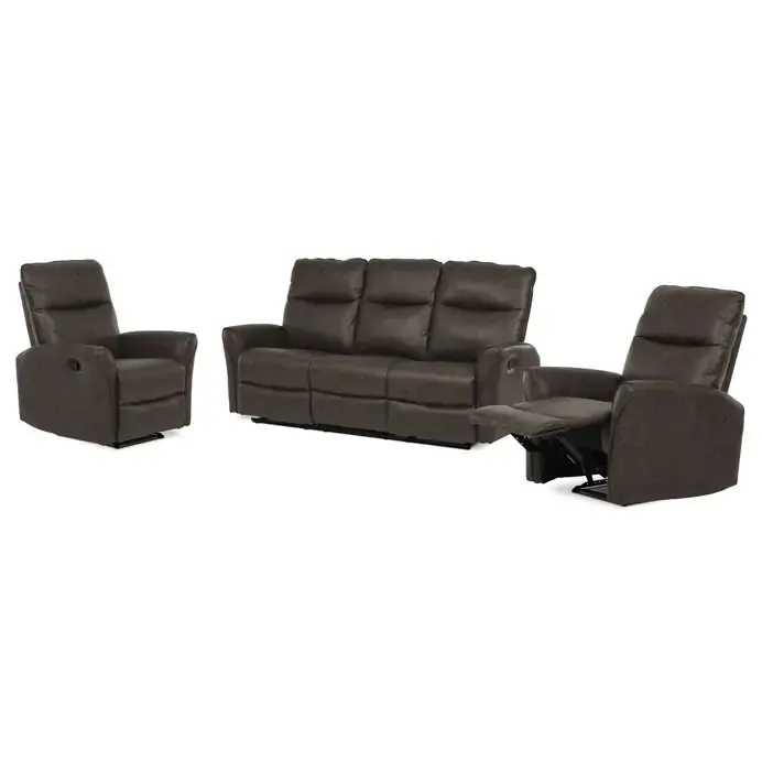 Autronic Polohovací sedací souprava ASD-4302 BR3 - hnědá