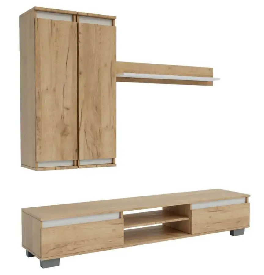 Casarredo Obývací stěna OHIO dub kraft zlatý/bílá