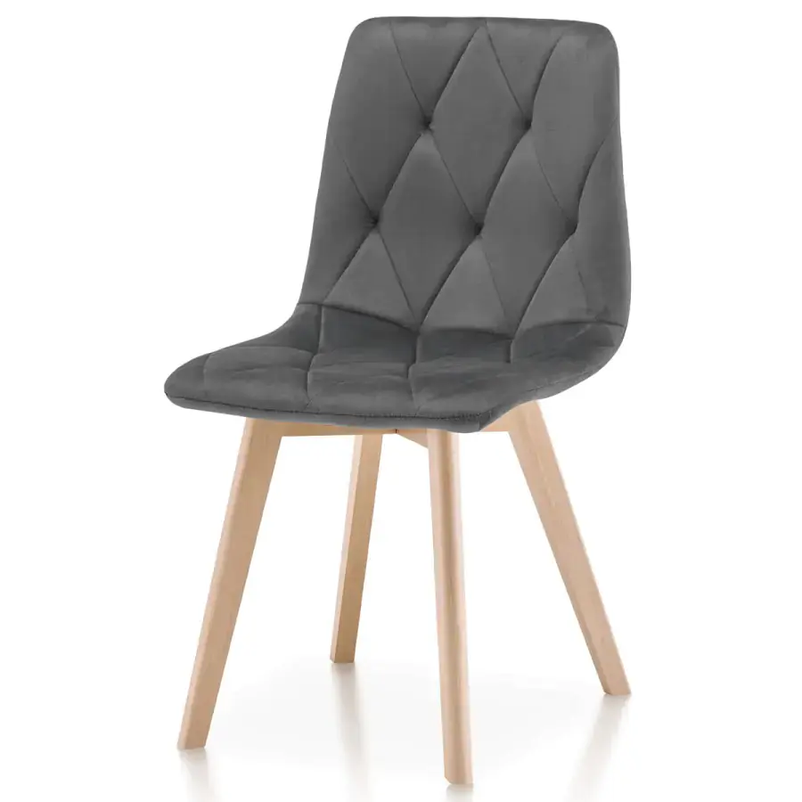 Jídelní židle sametová, šedá CT-V4081 GREY4