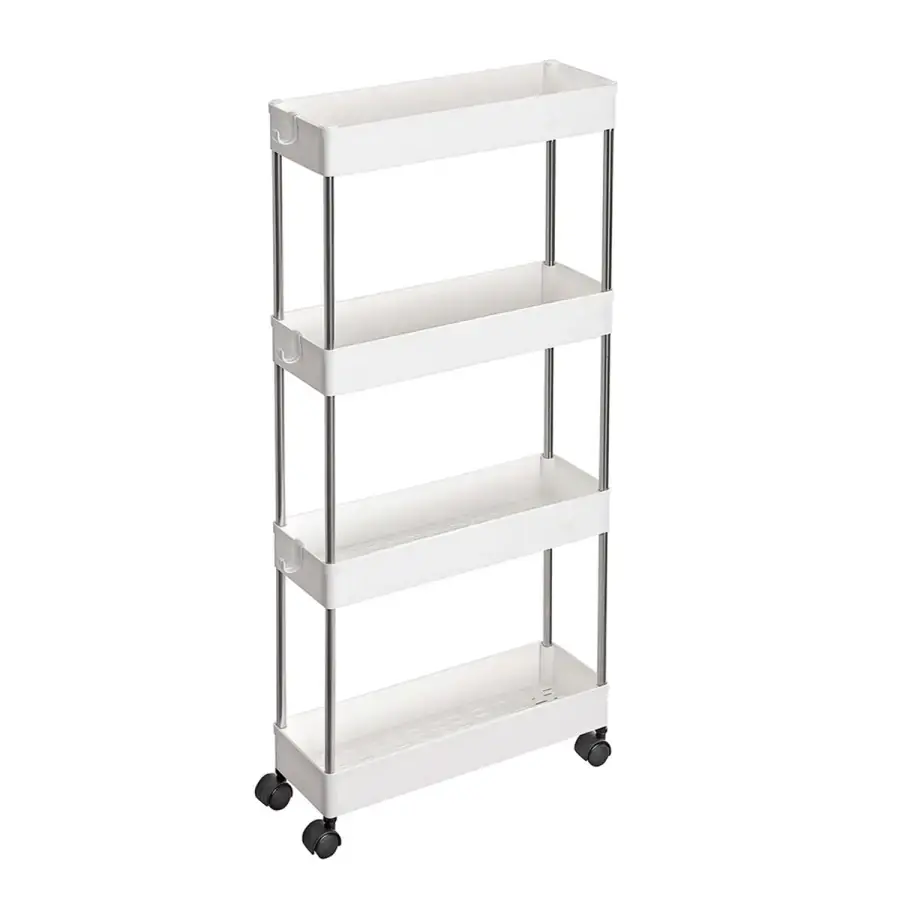 Autronic Pojízdný úložný regál APV-E1008 WT – bílá