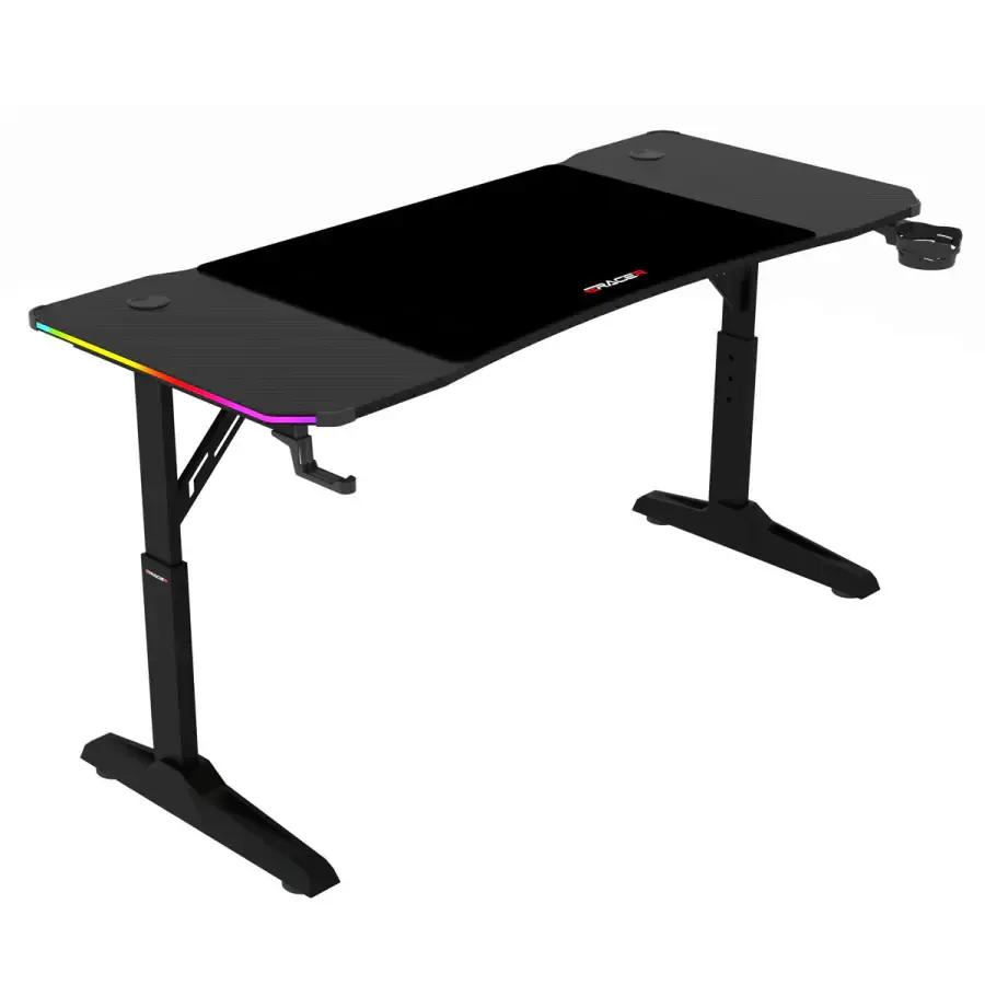 Autronic Herní stůl LT-H1214 BK 140 × 60 cm – RGB LED