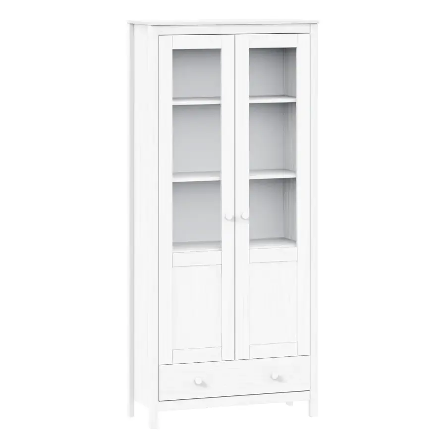 Idea Vitrína 2 dveře + 1 zásuvka TORINO bílá