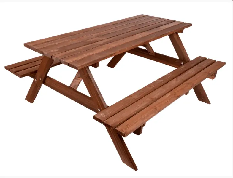 DEOKORK Masivní dřevěný pivní set z borovice 200 cm síla 30 mm (mořený)