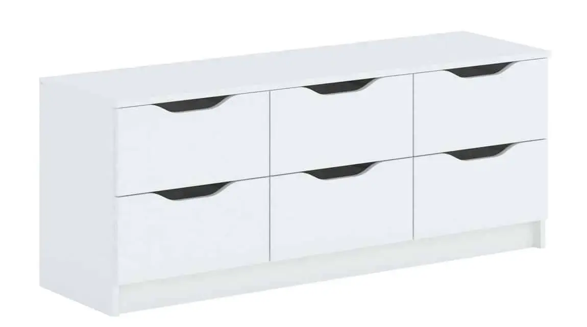 Casarredo Komoda KALISTA 6S – bílá mat