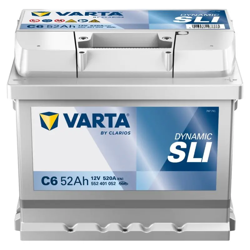 Autobaterie Varta Dynamic SLI 52Ah, 12V, 520A, C6