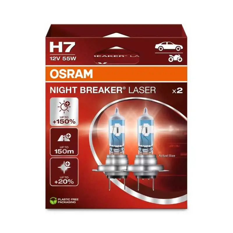 Autožárovky H7, 12V, 55W, PX26d, Night Breaker Laser (2ks)