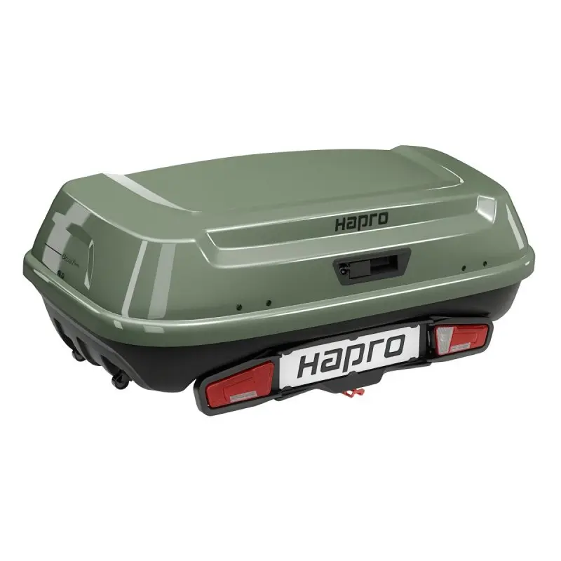 Přepravní box na tažné zařízení Hapro Boxer Hexagon L (420l, zelený)