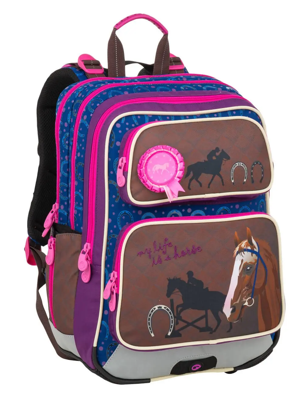 Bagmaster GALAXY 9 B školní batoh - hnědý kůň