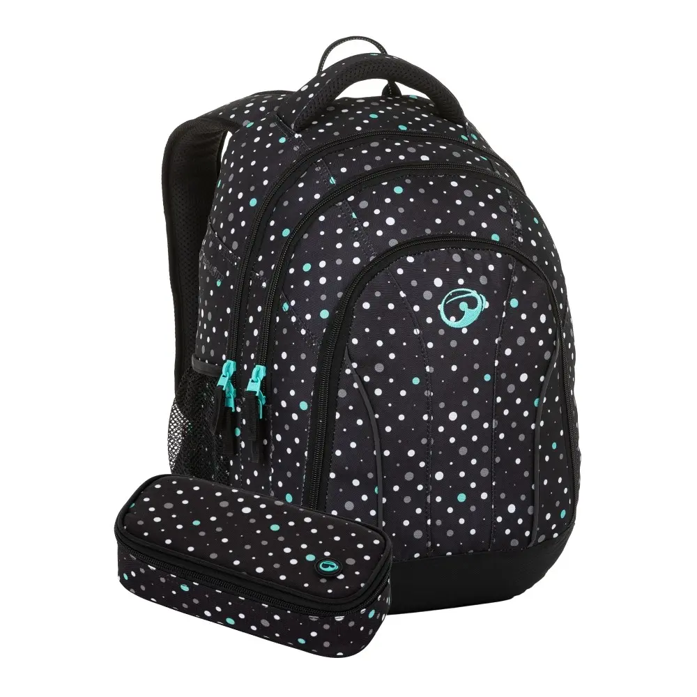 Školní set Bagmaster SUPERNOVA 23 A Set Black/Turquoise