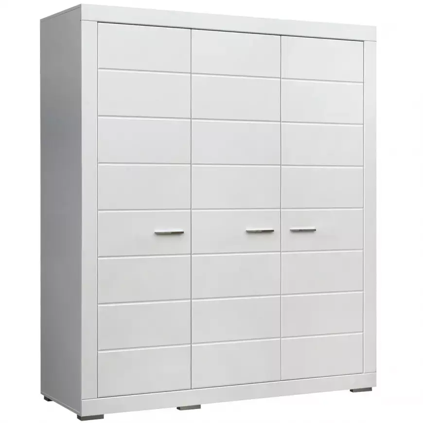 Šatní skříň Snow 3d 166cm Bílá Mat