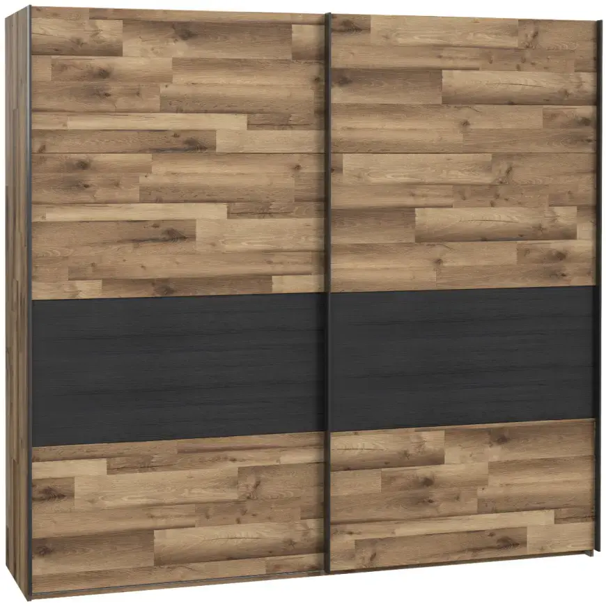 Šatní skříň Jakobina 220cm Dub/Černá