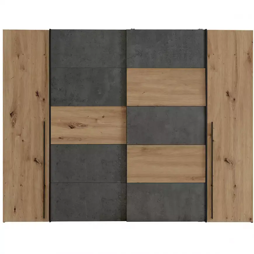 Šatní skříň Narago 2 270cm Dub Artisan/Beton