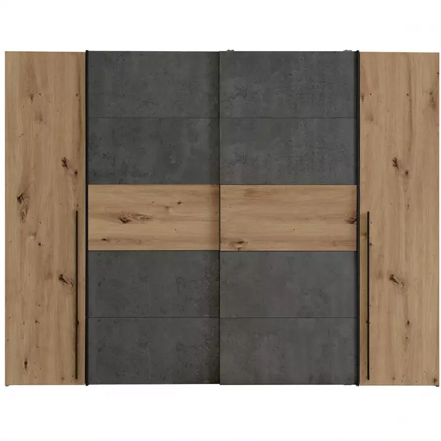 Šatní skříň Narago 4 270cm Dub Artisan/Beton
