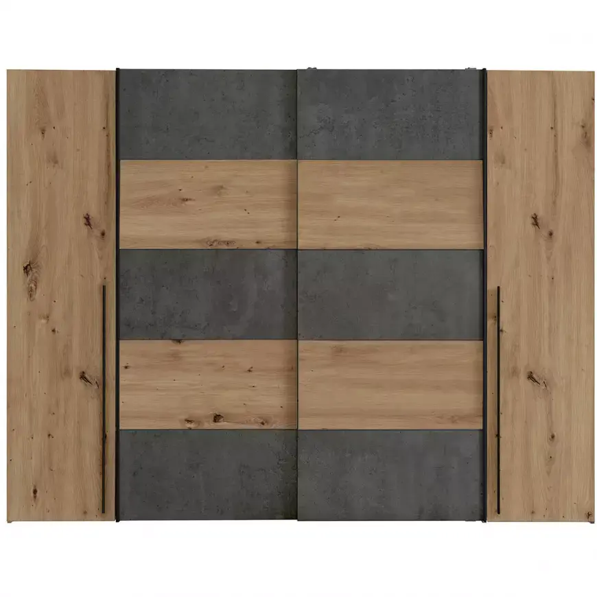 Šatní skříň Narago 5 270cm Dub Artisan/Beton