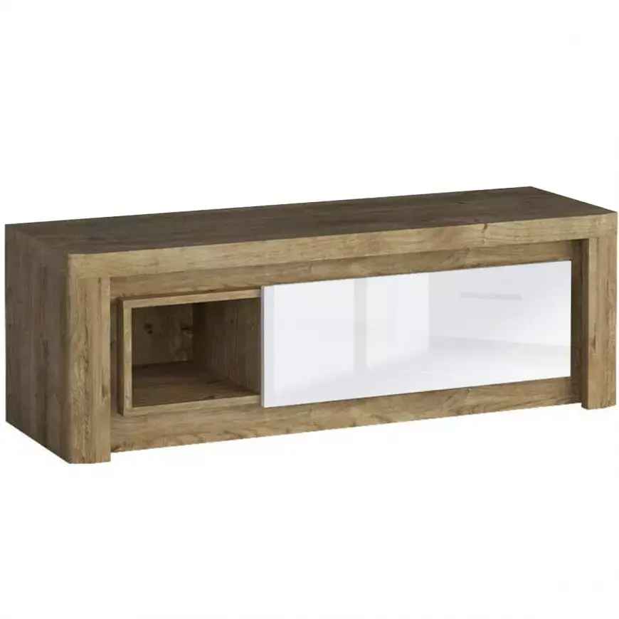 Tv Stolek Livinio L10 Ribbeck/Bílý Lesk