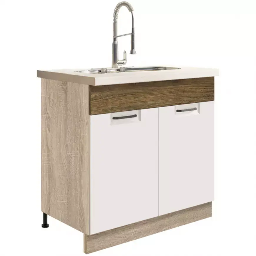 Kuchyňská Skříňka Favorit 12D Sonoma/White/Ribbeck