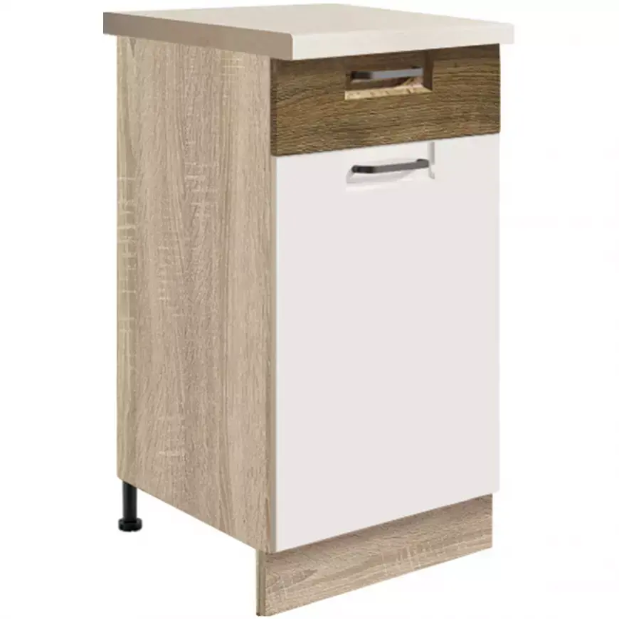 Kuchyňská Skříňka Favorit 2D Sonoma/White/Ribbeck