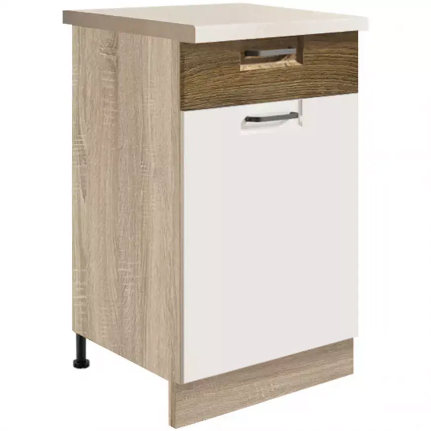 Kuchyňská Skříňka Favorit 3D Sonoma/White/Ribbeck