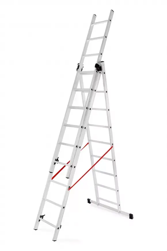 Hliníkový žebřík 3 x 9 příček, do 150 kg